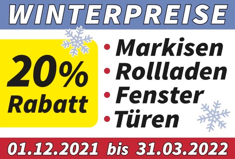 20 % auf Markisen, Rollläden, Fenster, Türen, Berlin-Karow