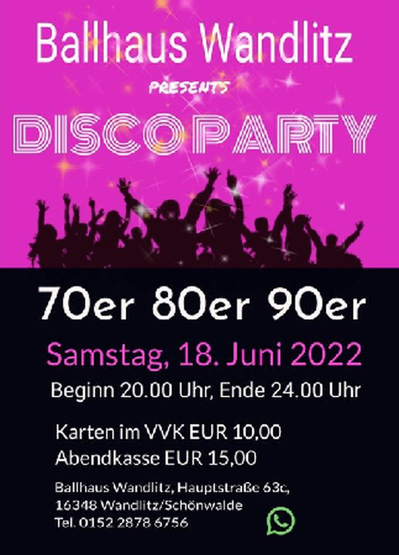 Discoparty im Ballhaus, Berlin-Karow